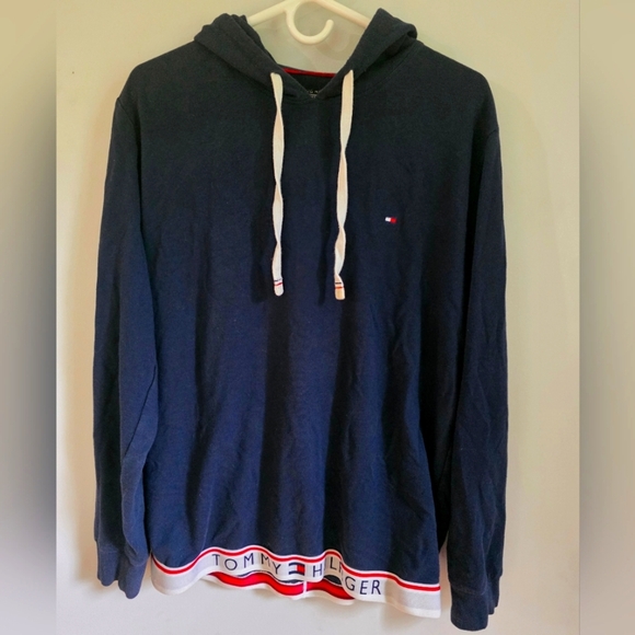 Tommy Hilfiger Blue Hooded Sweatshirt - Picture 1 of 5